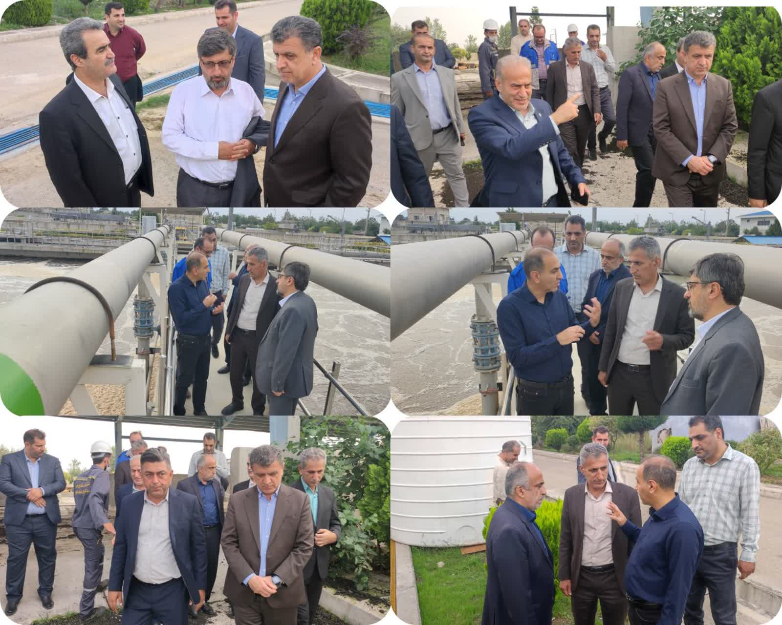 بازدید مسولان شهرستانی و شهری از تصفیه خانه ساری